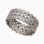 серебряное кольцо с цирконом  59105008